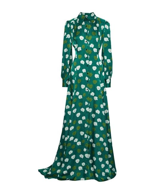 bisonte convertible Suri Vestido largo Carolina Herrera de color Verde | Lyst