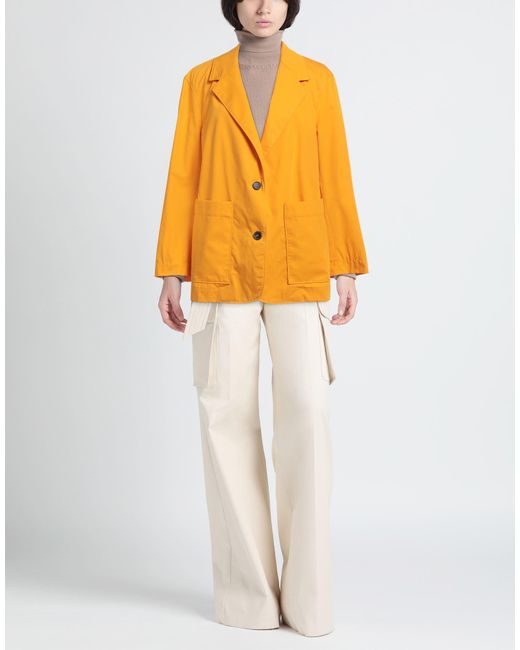 SOLOTRE Yellow Blazer Cotton