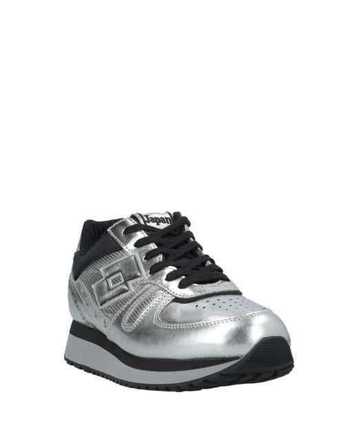 Lotto Leggenda Gray Sneakers Soft Leather, Textile Fibers