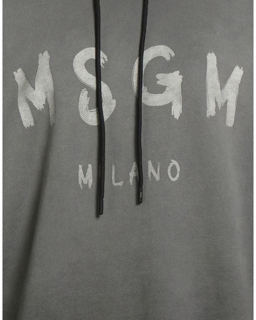 MSGM Gray Sweatshirt Cotton