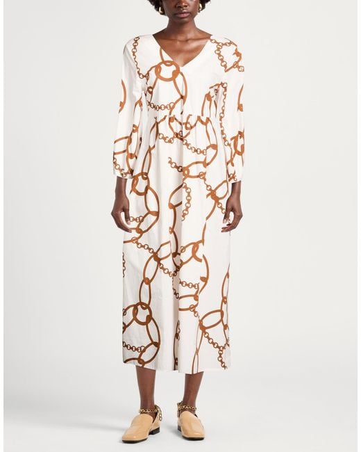 Robert Friedman White Maxi Dress Cotton