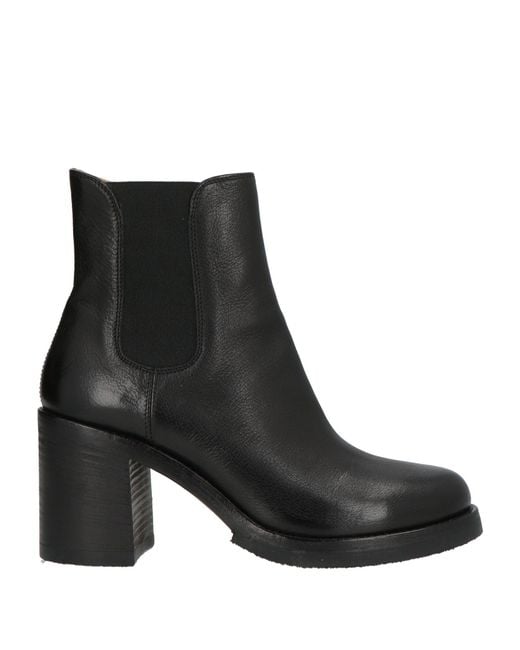 Alberto Fasciani Black Ankle Boots Leather
