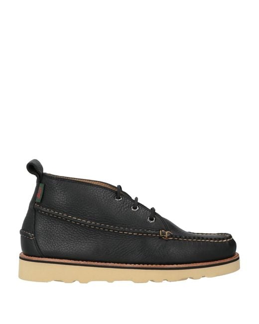 G.H.BASS Black Ankle Boots Leather for men
