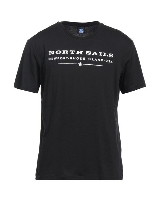 North Sails Black T-Shirt Cotton for men