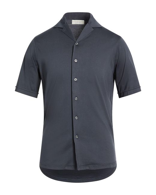 FILIPPO DE LAURENTIIS Blue Shirt Cotton for men