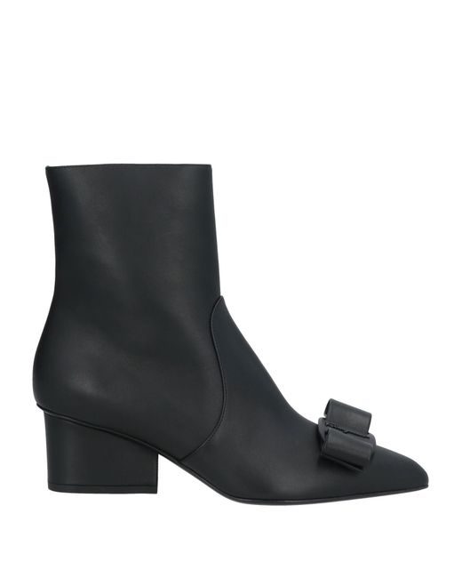 Ferragamo Black Ankle Boots Calfskin