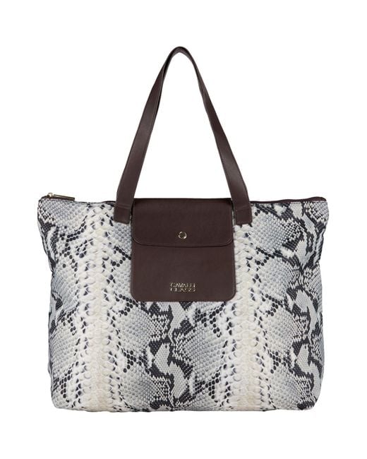 Roberto Cavalli Gray Handbag Polyurethane
