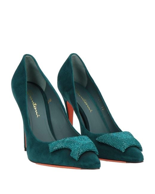 Santoni Green Pumps