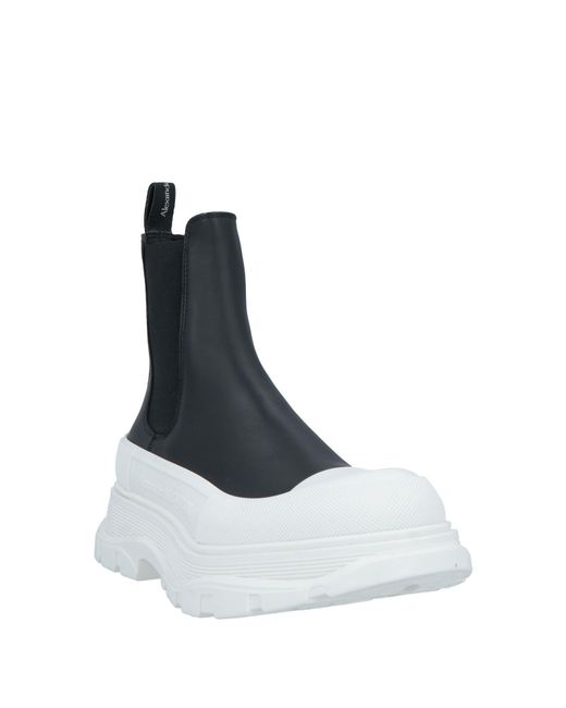 McQueen Black Ankle Boots for men