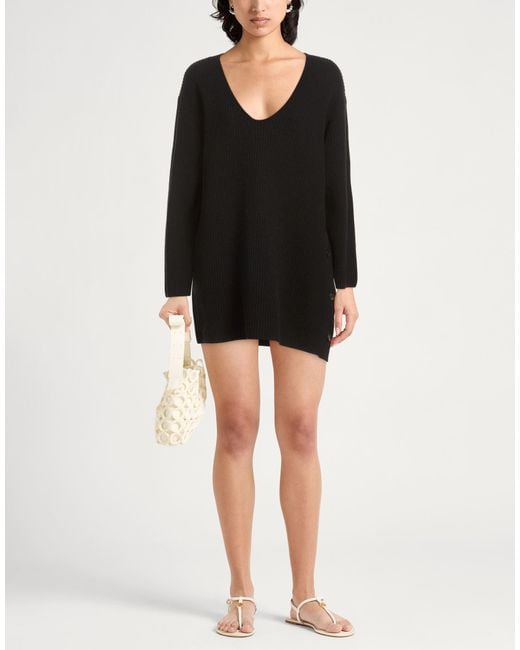Jucca Black Mini Dress Virgin Wool