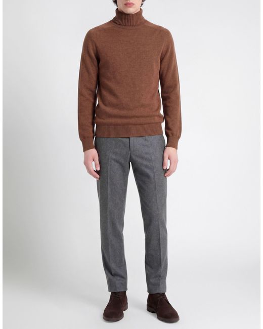Fedeli Brown Turtleneck for men