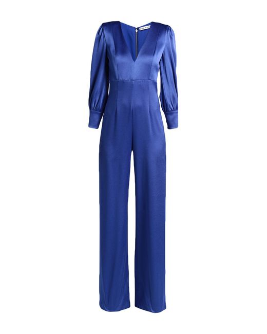 Alice + Olivia Satin Jumpsuit in Bright 