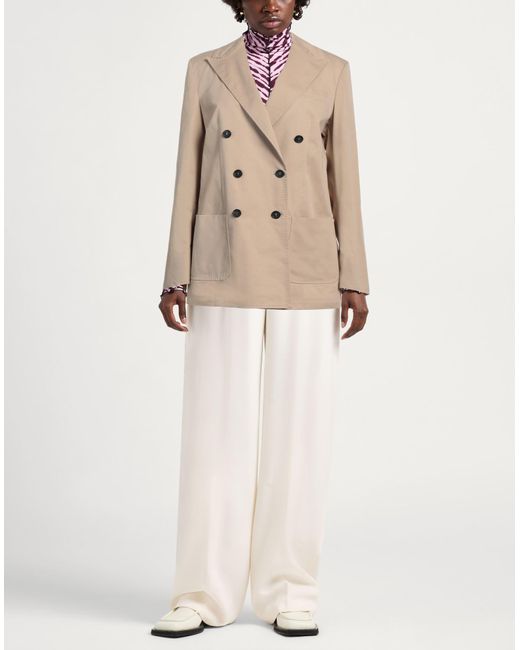 Massimo Alba Natural Sand Blazer Cotton, Elastane
