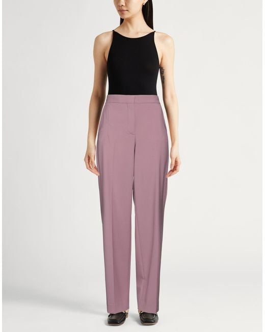 Tory Burch Purple Pants Wool, Elastane