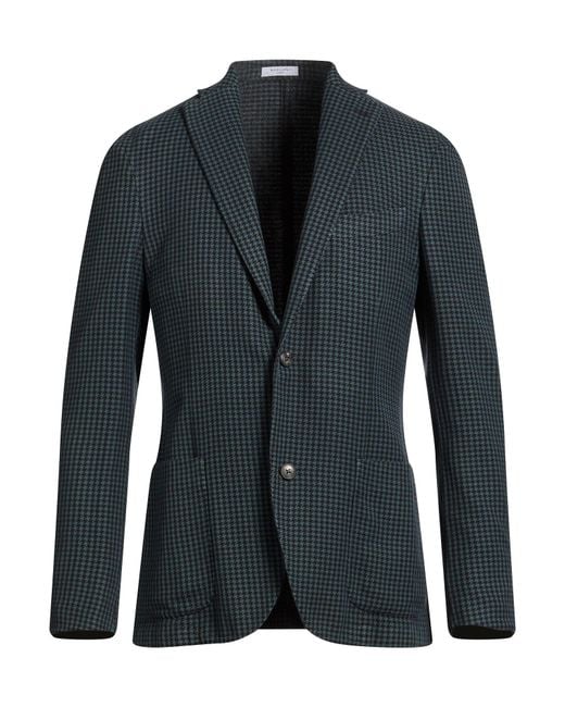 Boglioli Blue Deep Blazer Cotton, Silk for men