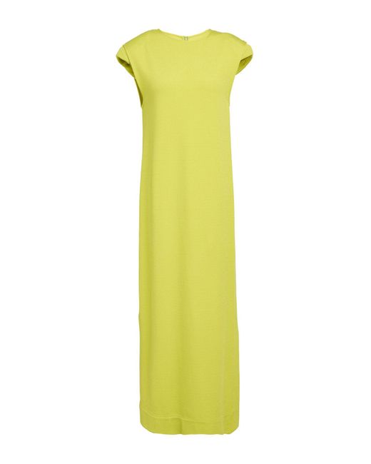 Jil Sander Yellow Maxi Dress Viscose, Cotton, Elastane