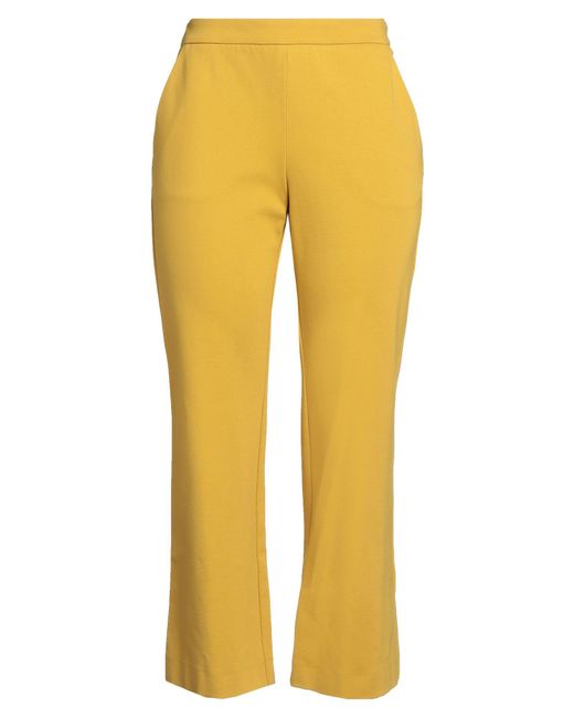 Maliparmi Yellow Pants Viscose, Nylon, Elastane