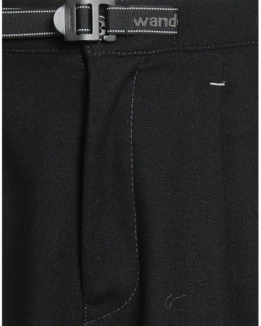 And Wander Black Pants Wool, Polyester, Nylon for men