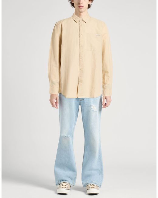 Calvin Klein Natural Shirt Linen, Cotton for men