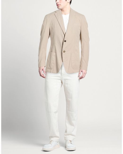 Windsor. Natural Blazer Cotton, Elastane for men