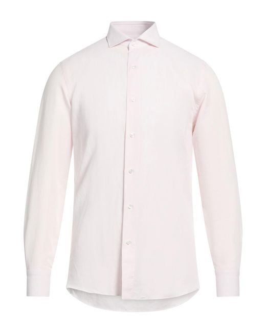 Caruso White Shirt Cotton for men