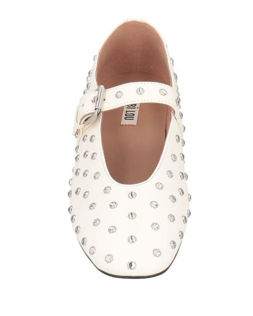 Bibi Lou White Ballet Flats