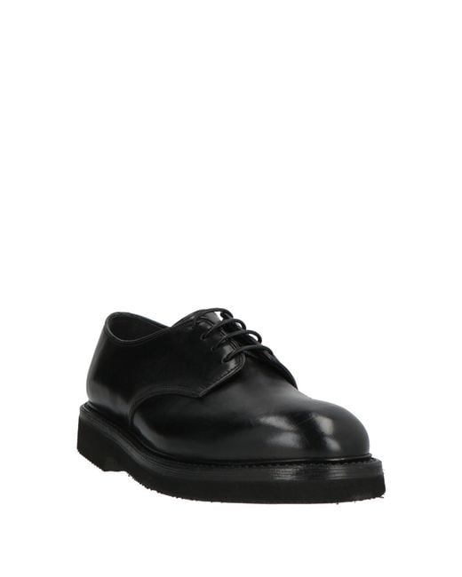 Premiata Black Lace-Up Shoes Leather for men