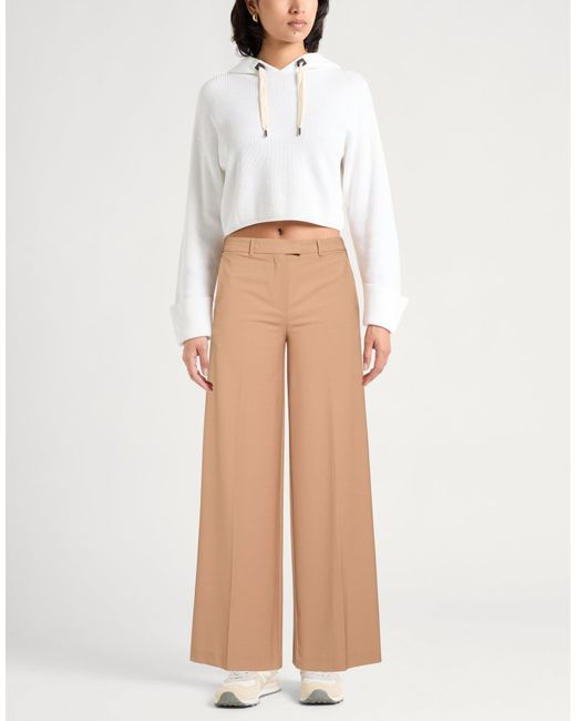 Ballantyne Natural Camel Pants Polyester, Virgin Wool, Elastane