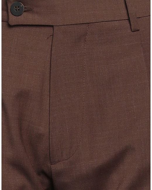 Messagerie Blue Pants Polyester, Wool, Elastane for men