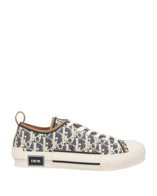 Dior White Sneakers Leather, Textile Fibers for men