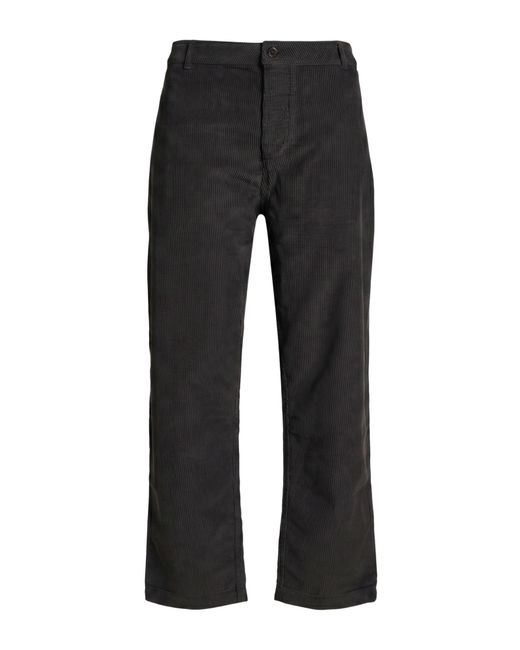 Universal Works Black Charcoal Pants Cotton for men