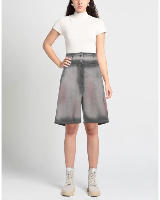 Alberta Ferretti Gray Denim Shorts