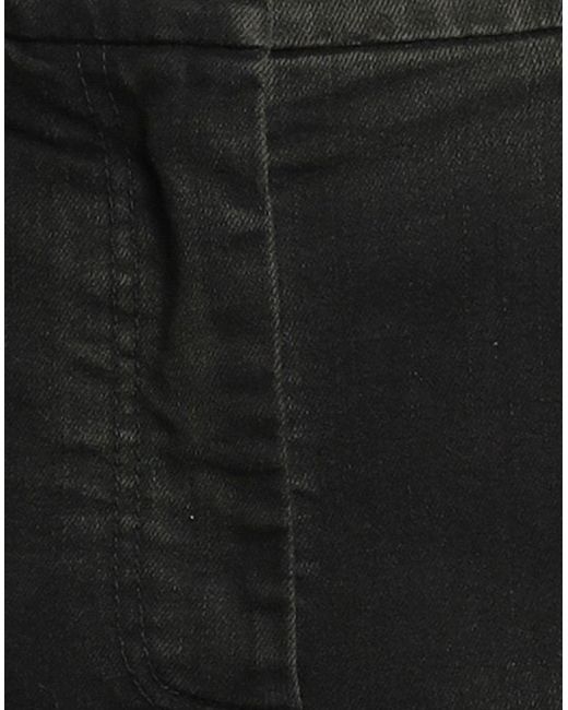 Masnada Black Denim Shorts Cotton, Elastane