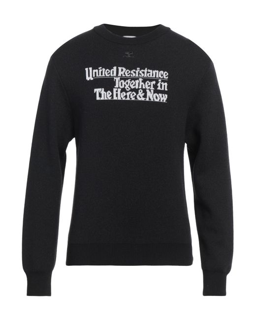 Courreges Black Sweater Polyamide, Elastane for men