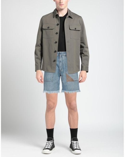 Fendi Blue Denim Bermuda Shorts For Ss23 for men