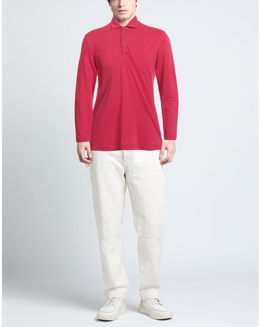 Canali Red Polo Shirt for men