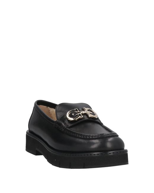 Ferragamo Black Loafers Leather