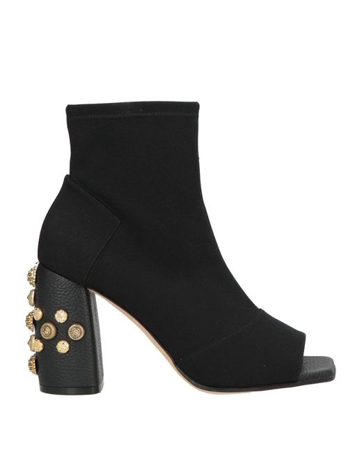 Grey Mer Black Ankle Boots