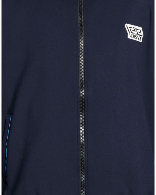 Versace Blue Sweatshirt Polyamide, Elastane, Polyester for men