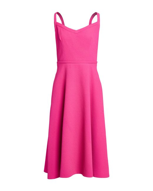 Emilia Wickstead Pink Midi Dress