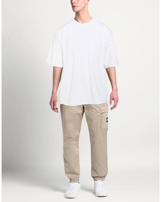 Goldwin White T-Shirt Polyester, Elastomultiester for men