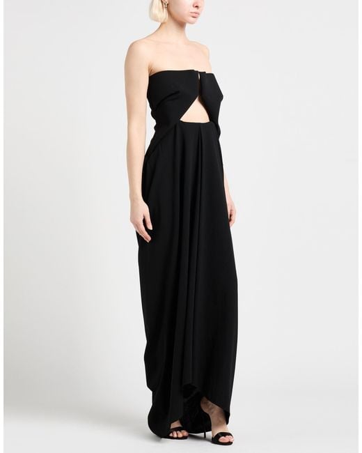 Rick Owens Black Maxi Dress Wool
