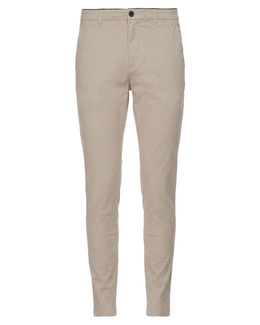 Department 5 Natural Taupe Pants Cotton, Elastane for men