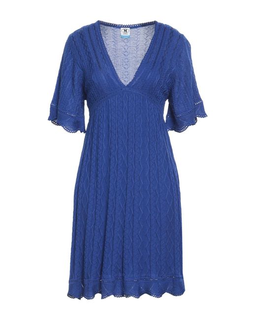 M Missoni Blue Mini-Kleid