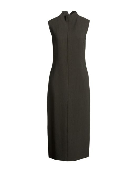 Antonelli Black Midi Dress Virgin Wool, Viscose