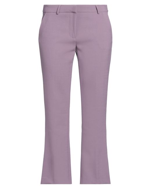 PT Torino Purple Mauve Pants Polyester, Wool, Elastane