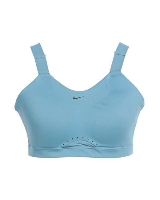 Nike Blue Dri-Fit Alpha High-Support Padded Adjustable Sports Bra Light Top Polyester, Elastane