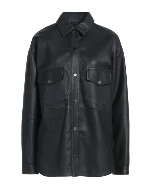 Vintage De Luxe Black Shirt Polyester