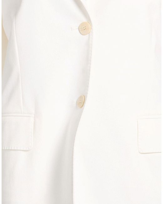 Slowear White Blazer Cotton, Elastane