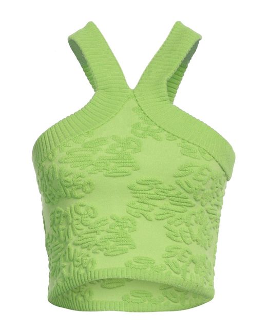Semicouture Green Top Cotton, Polyamide, Elastane